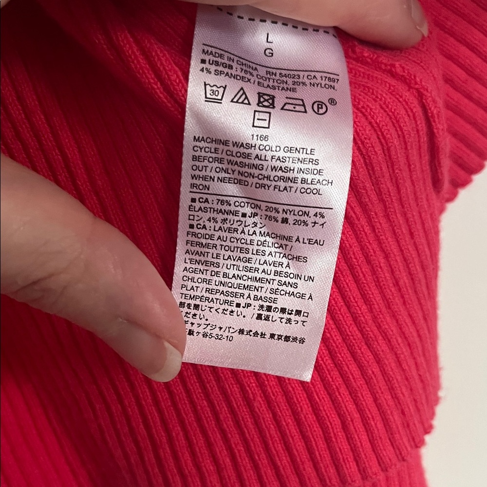 EUC | L | Banana Republic Pink Ribbed Cardigan - Picture 3 of 5